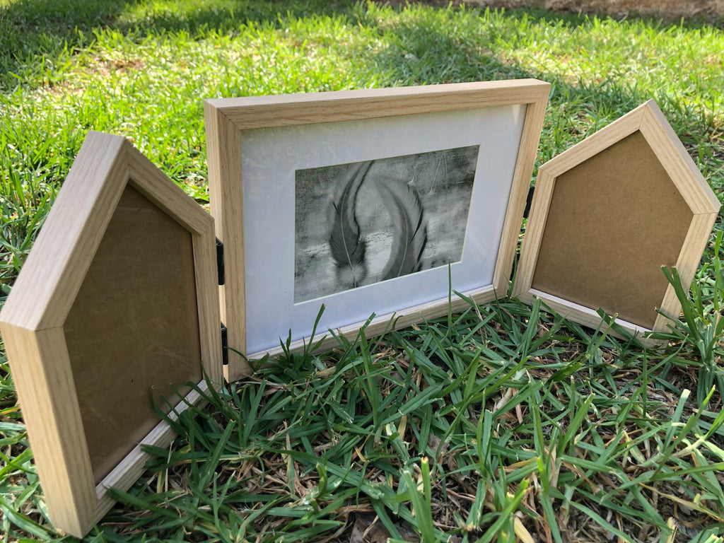 Wooden 3 in 1 photo frame.